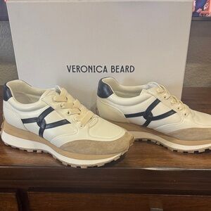 Veronica Beard women’s Cream and Black Sneakers